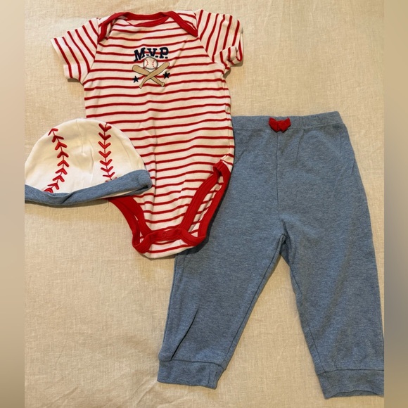 Little Me Matching Baseball Set 18M - Picture 1 of 9